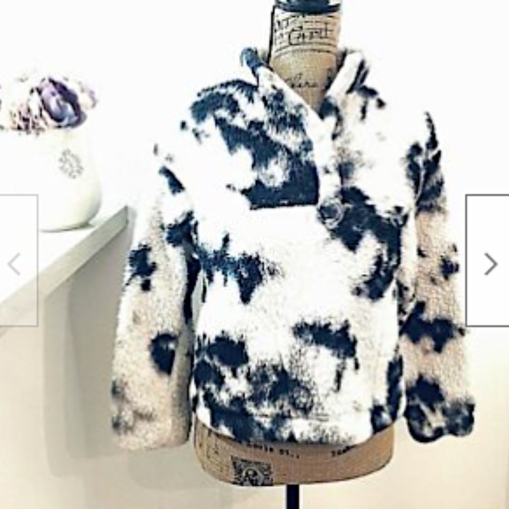Wild Fable Women Teddy Jacket Sherpa White Blue XS - Picture 2 of 12